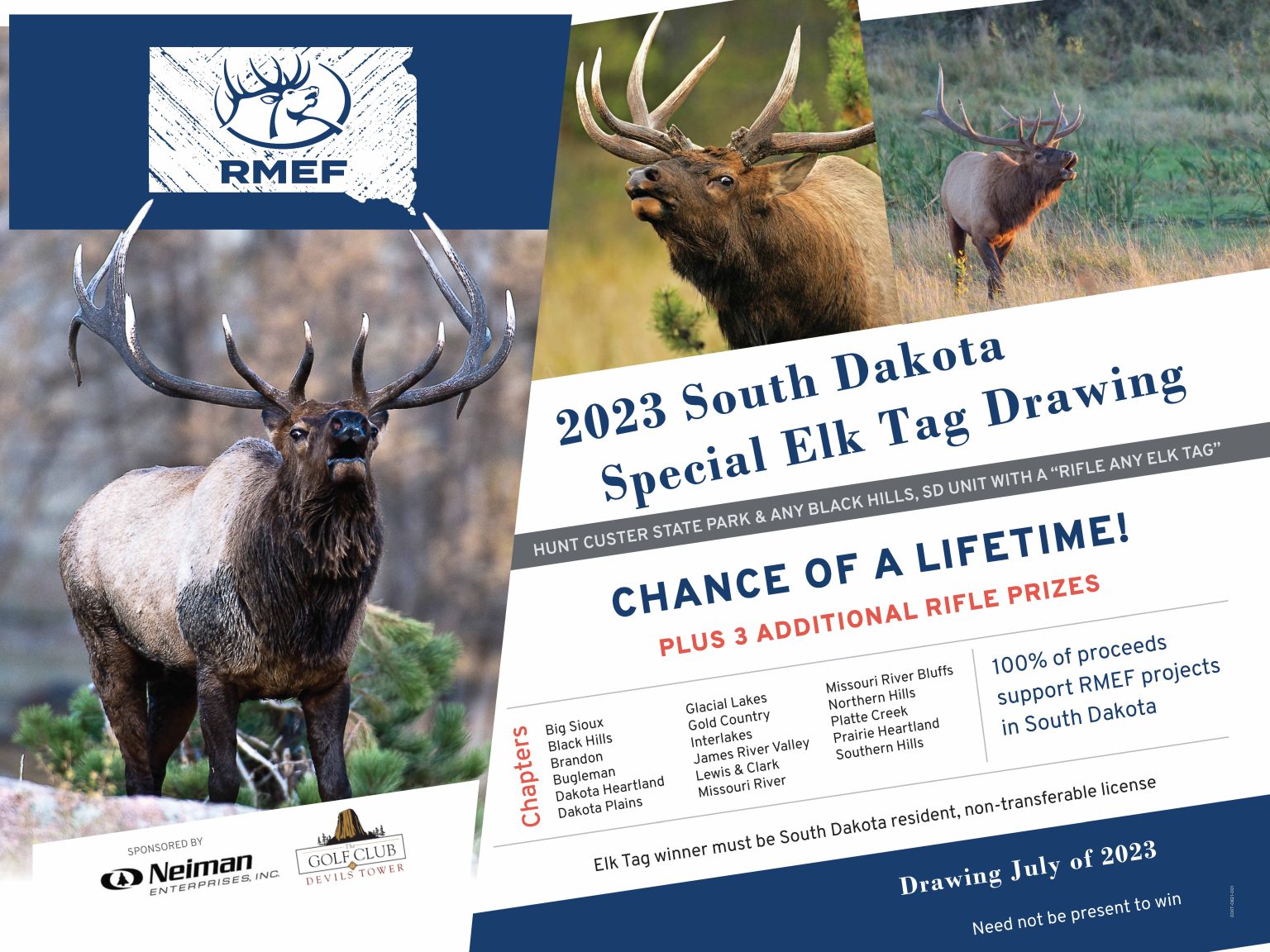 2023 South Dakota Special Elk Tag Drawing South Dakota Rocky Mountain